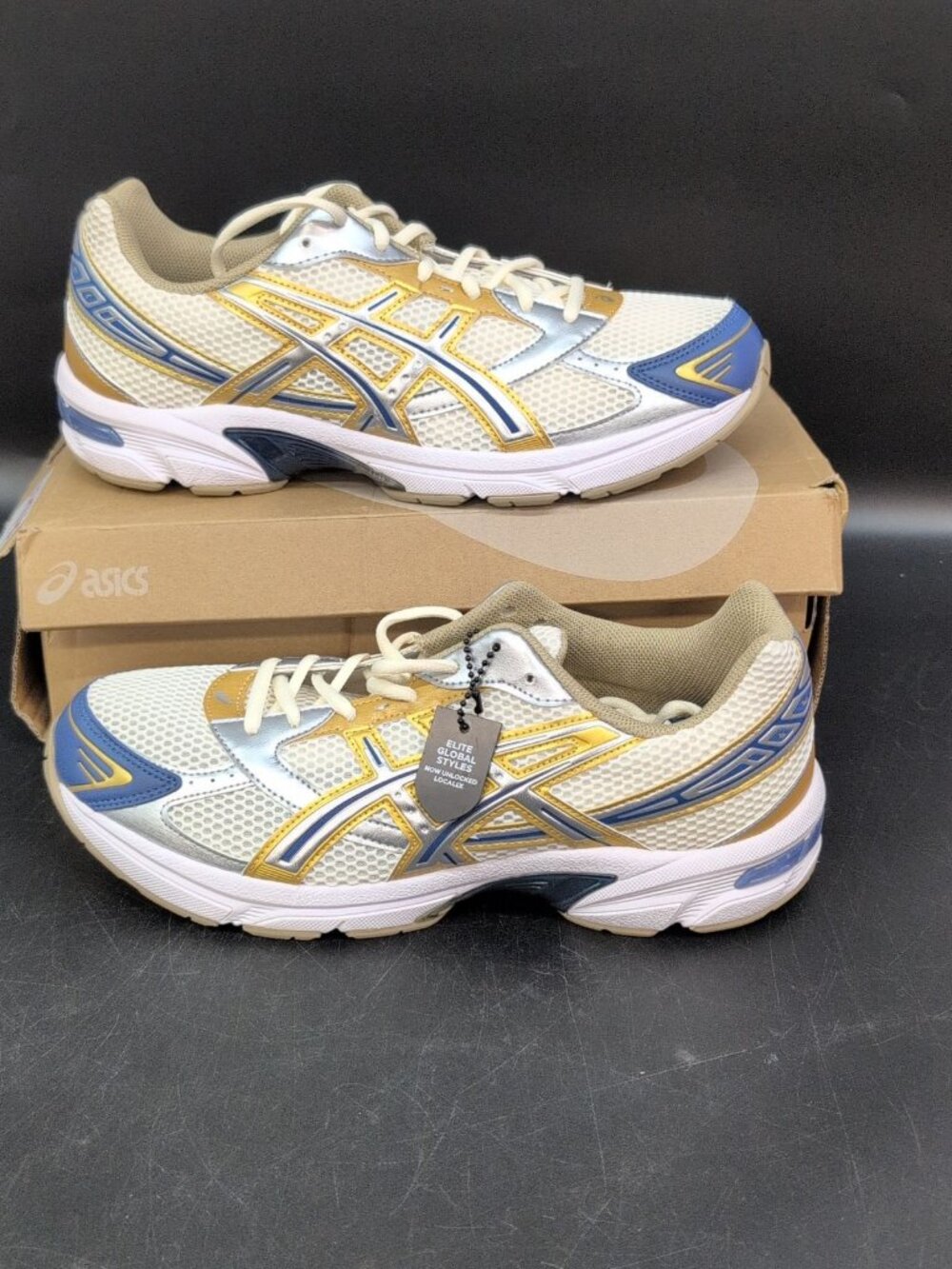 ASICS Gel 1130 Men's Running Sneaker Shoe Size 11 Cream Pure Silver 1203A787-100